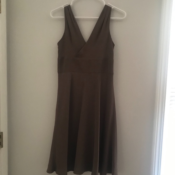 Taupe Silk J.Crew short Bridesmaid dress - Picture 3 of 9
